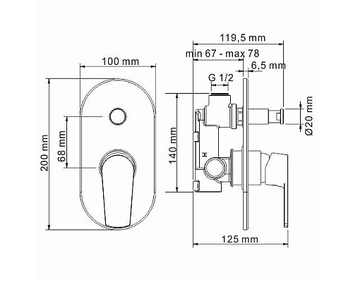 Душевая система WasserKRAFT Dill A16629 Хром