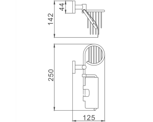 Держатель туалетной бумаги и освежителя воздуха Haiba HB8603-1 с крышкой Хром