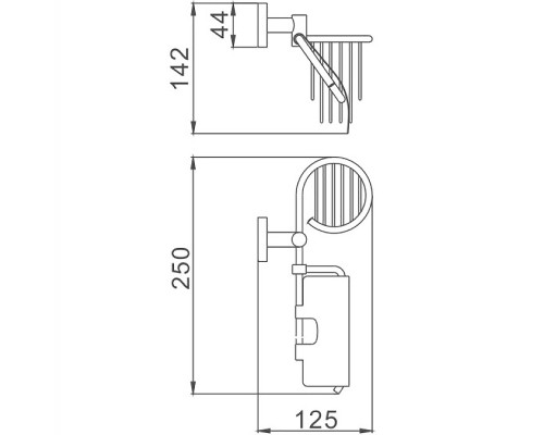 Держатель туалетной бумаги и освежителя воздуха Haiba HB8603-1 с крышкой Хром