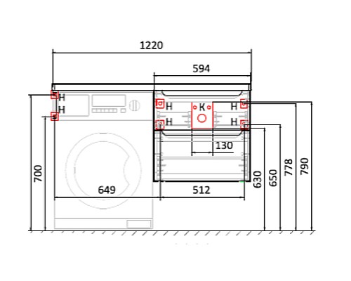Столешница под раковину Jorno Wood 122 Wood.06.122/LW Светлое дерево