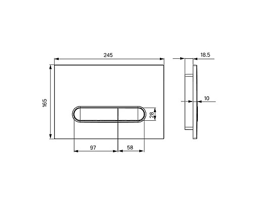 Клавиша смыва Iddis Unifix UNI01WBi77 Белая