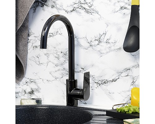 Смеситель для кухни WasserKRAFT Glan 6607 Черный глянцевый