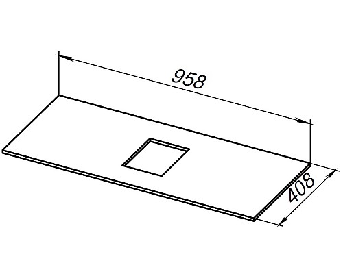 Столешница под раковину Allen Brau Priority 100 1.31011.G-S Серый структ