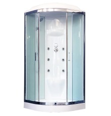 Душевая кабина Royal Bath НК 100x100 с гидромассажем задняя стенка Белая