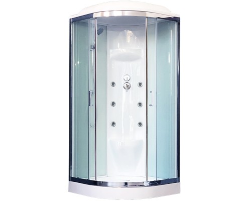 Душевая кабина Royal Bath НК 100x100 с гидромассажем задняя стенка Белая