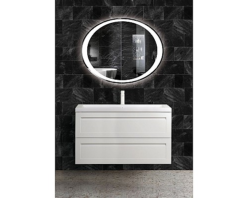 Тумба под раковину Art&Max AM-Platino-1000-2C-SO-BL подвесная Белый глянец