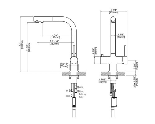 Смеситель для кухни Timo Saona 2356/17FL Золото матовое