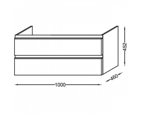Тумба Jacob Delafon под раковину-столешницу EB2026-RA-442