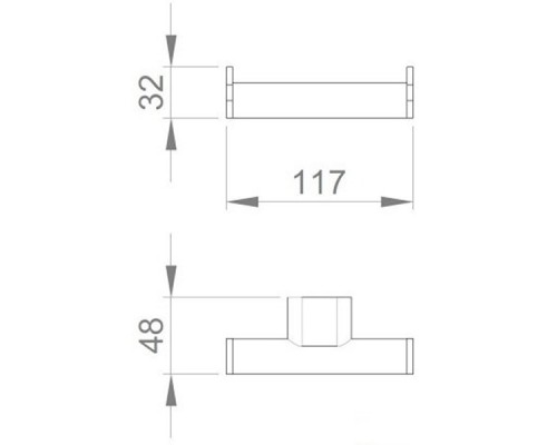 Двойной крючок Nofer Santorini 16343.B Хром