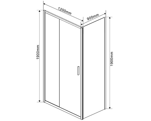 Душевой уголок Vincea Garda 120х90 VSR-1G9012CL профиль Хром стекло прозрачное