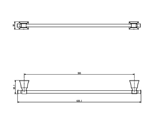 Полотенцедержатель Art&Max Genova AM-M-036-CR Хром