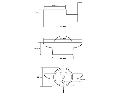 Набор аксессуаров для ванной Bemeta Omega 6 204601 Хром