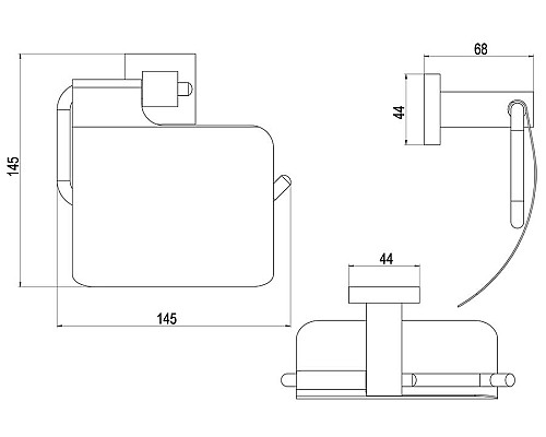 Бумагодержатель Timo Selene 17042/17 золото матовое