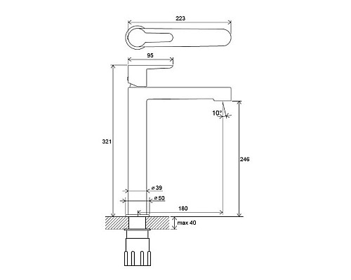 Смеситель для умывальника Ravak Puri X070114