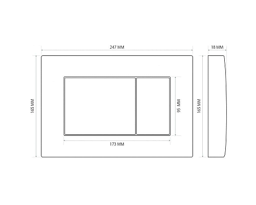 Инсталляция Berges Atom 410 040339 для унитаза c Белой клавишей смыва