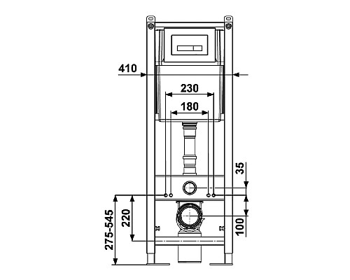 Инсталляция Berges Atom 410 040339 для унитаза c Белой клавишей смыва