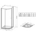 Душевой уголок Ravak Nexty NSKK3-90 90x90 профиль Белый стекло Transparent