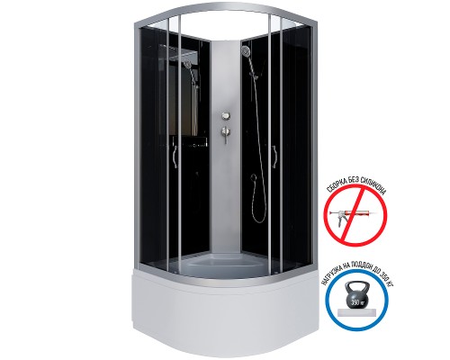 Душевая кабина Niagara Classic 90x90 NG-2508-14BK без гидромассажа
