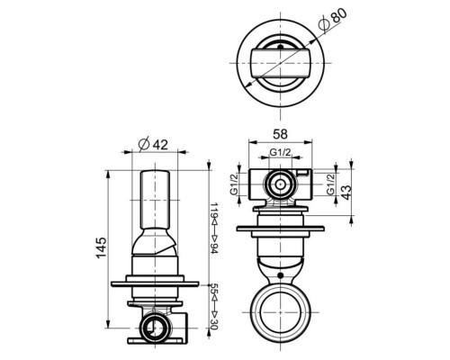 Смеситель для душа Webert Opera OA880101010