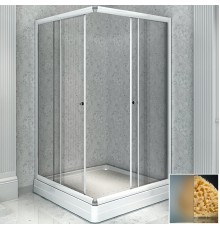 Душевой уголок Radomir 110x90 R с поддоном профиль Белый стекло матовое
