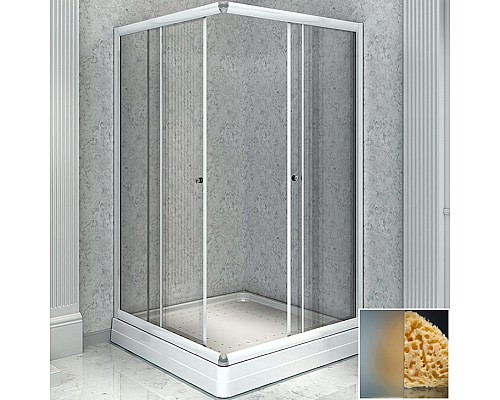 Душевой уголок Radomir 110x90 R 1-03-1-2-0-1221 с поддоном профиль Белый стекло матовое