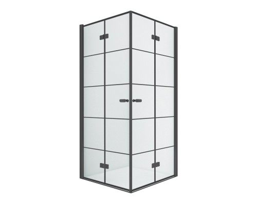 Душевое ограждение NEW TRENDY NEW SOLEO BLACK 80x90x195 (черный)