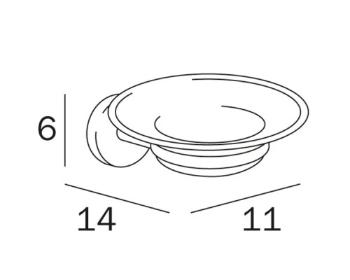 Мыльница Inda Forum A36110CR21 Хром