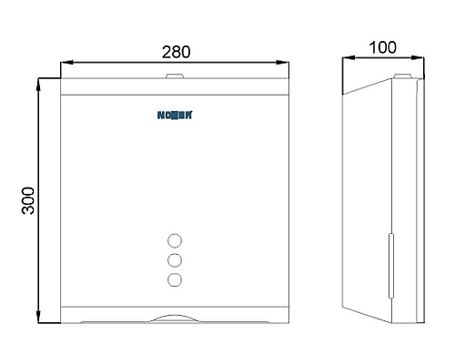 Диспенсер для бумажных полотенец Nofer 04006.N Черный матовый