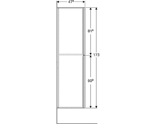 Высокий шкафчик Geberit Acanto 22 см 500.638.JK.2