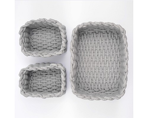 Набор корзин WasserKRAFT Mindel WB-850 Set Серый Набор корзин WasserKRAFT Mindel WB-850 Set Серый