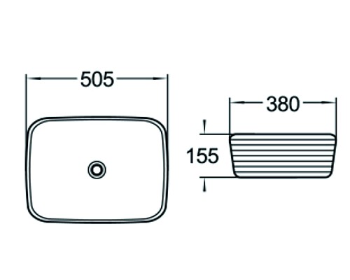 Раковина керамическая накладная SantiLine SL-1060