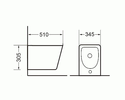 Биде Timo Soli TK-304 подвесное Белое