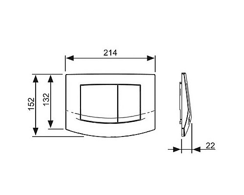 Панель смыва TECE ambia 9240226