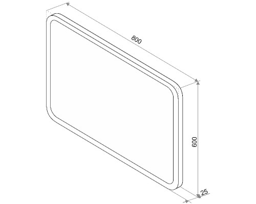 Зеркало Sintesi Jano 80 SIN-SPEC-JANO-80 с подсветкой с подогревом с сенсорным выключателем