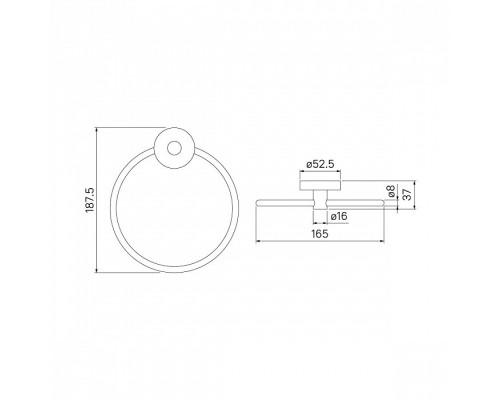 Кольцо для полотенец Iddis Sena SENSSO0i51 Хром