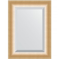 Зеркало Evoform Exclusive 76х56 BY 1131 с фацетом в багетной раме - Травленое золото 87 мм