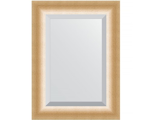 Зеркало Evoform Exclusive 76х56 BY 1131 с фацетом в багетной раме - Травленое золото 87 мм