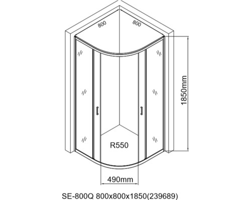 Душевой уголок Aquanet SE-800Q