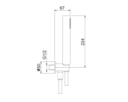 Душевой гарнитур Webert Shower Set AC1046740 Белый матовый