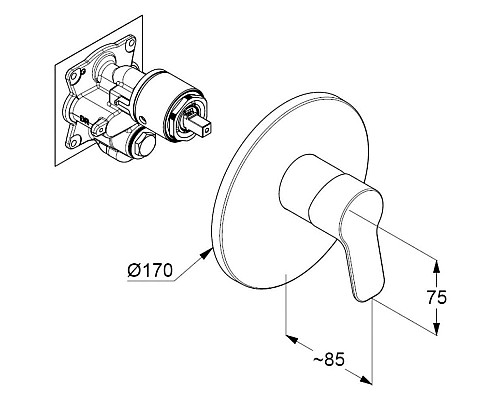 Комплект смесителей Kludi Pure Easy 376300565 Хром