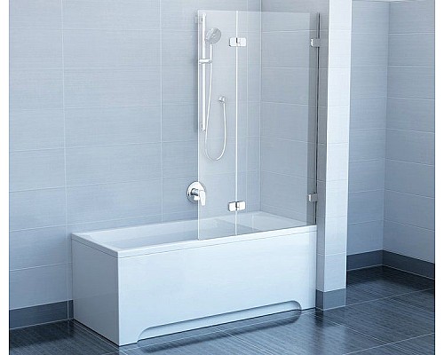 Шторка для ванны Ravak BVS2 7ULA0A00Z1 100 L хром прозрачный