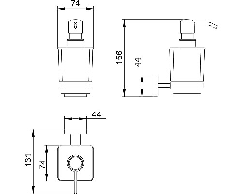 Дозатор для жидкого мыла Timo Selene 17039/17 Золото матовое