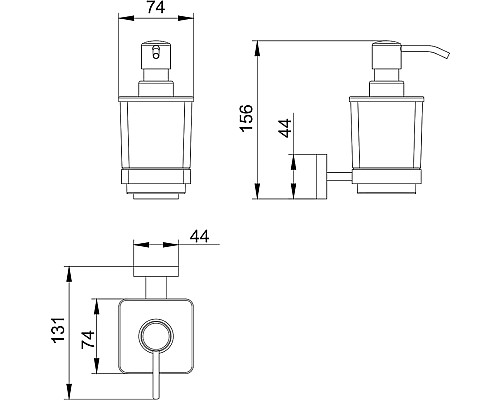 Дозатор для жидкого мыла Timo Selene 17039/17 Золото матовое