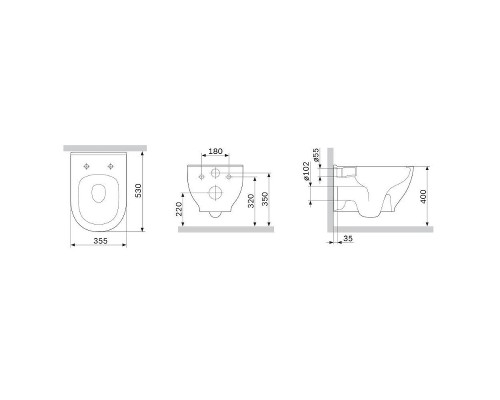 Унитаз AM.PM Like C801701SC подвесной с сиденьем Микролифт