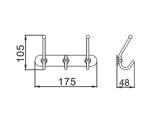 Вешалка для полотенец Haiba HB201-3 Хром