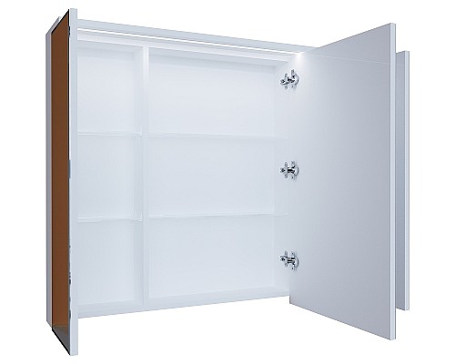 Зеркальный шкаф 1MarKa Соната 90 Ц0000007615 с подсветкой Белый глянец