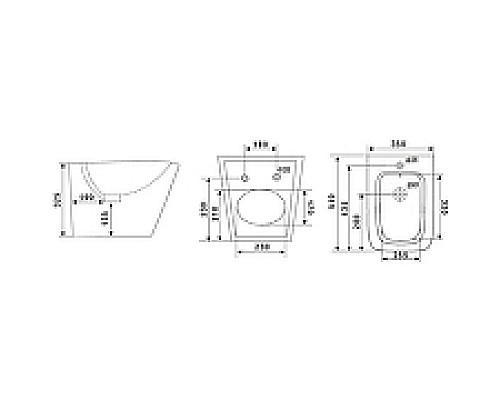 Биде Timo Soli TK-304MB подвесное Черное матовое