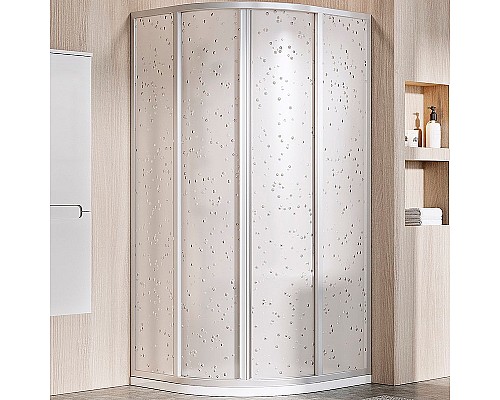 Душевой уголок Ravak Supernova SKCP4-90 90x90 3117OU0211 Сатин витраж пластик Pearl