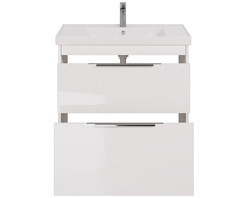 Тумба под раковину Dreja Prime 90 99.9302 подвесная Белый глянец