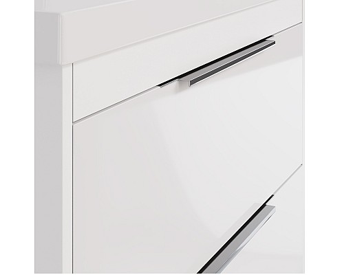 Тумба под раковину Dreja Prime 90 99.9302 подвесная Белый глянец